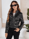 Női bőr ramones dzseki fekete Dstreet TY5205