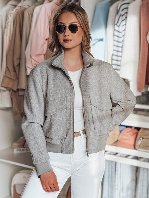 Női átmeneti oversize bomber dzseki LUMINA szürke Dstreet TY4792