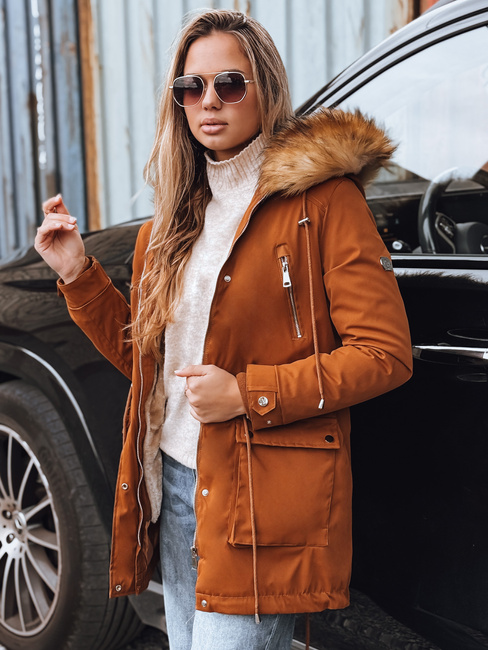 Női parka dzseki CORA camel színben Dstreet TY3182