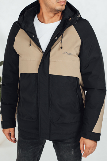 Férfi kapucnis téli kabát bézs Dstreet TX5042