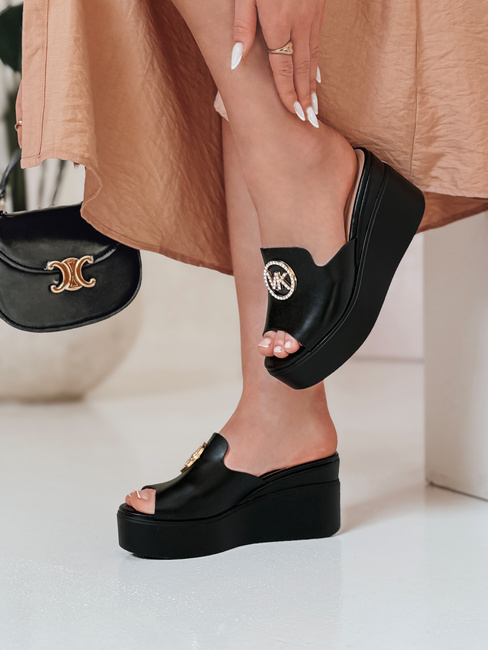 KLASSINA női platform flip-flopok fekete Dstreet ZY0762