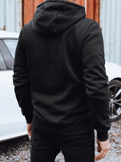 Férfi nyomtatott szigetelt pulóver fekete Dstreet BX5919