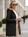 Női steppelt átmeneti kabát fekete Dstreet TY5562 TY5562