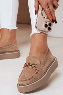 Női platform mokaszinok LOFELIS khaki Dstreet ZY0690 ZY0690