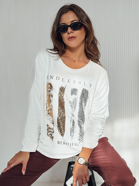 Női oversize blúz MODEZINE fehér Dstreet RY2689