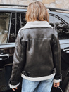 Női ramones dzseki báránybőrrel fekete Dstreet TY5237