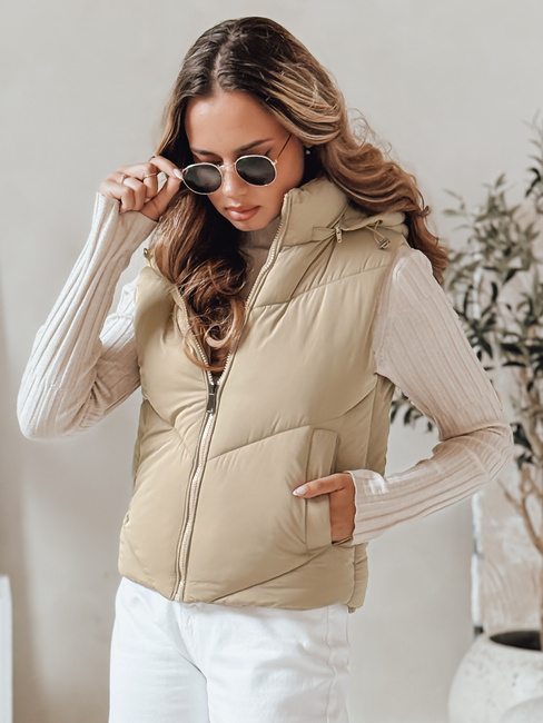 Női steppelt mellény LIKEHUGS bézs Dstreet TY4979 Dstreet TY4979