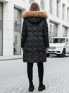 Női télikabát VIRELIA steppelt kapucnival fekete Dstreet TY4937