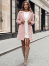 Płaszcz damski alpaka RITA II różowy Dstreet NY0681