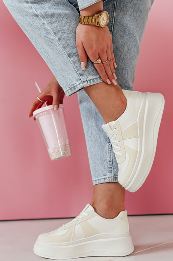 Női platform tornacipő MODNIKKI fehér Dstreet ZY0875 ZY0875