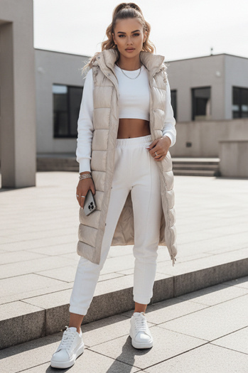 Női steppelt mellény GANTINI fehér Dstreet TY5488