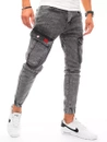 Férfi slim fit katonai jogger farmernadrág világoszürke színben Dstreet UX3255_3