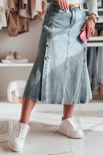 Denim midi szoknya DEMILOVO kék Dstreet CY0487