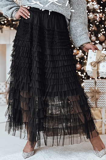 PASTELLA maxi szoknya fekete Dstreet CY0472