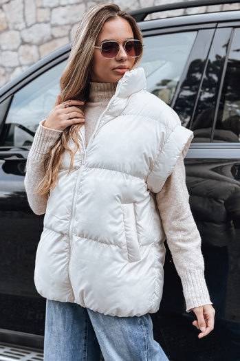 Női steppelt mellény NIMIA ecru színben Dstreet TY3250