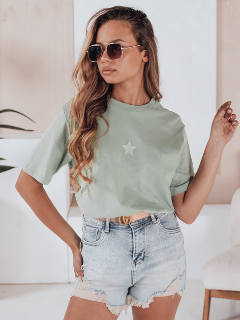 Női farmer rövidnadrág cirkonokkal LIKE A STAR kék Dstreet SY0472