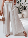 Női széles szárú nadrág övvel SUMMERLINE bézs Dstreet UY2697