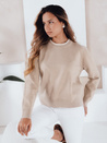Női basic pulóver DARMILA bézs Dstreet MY2507