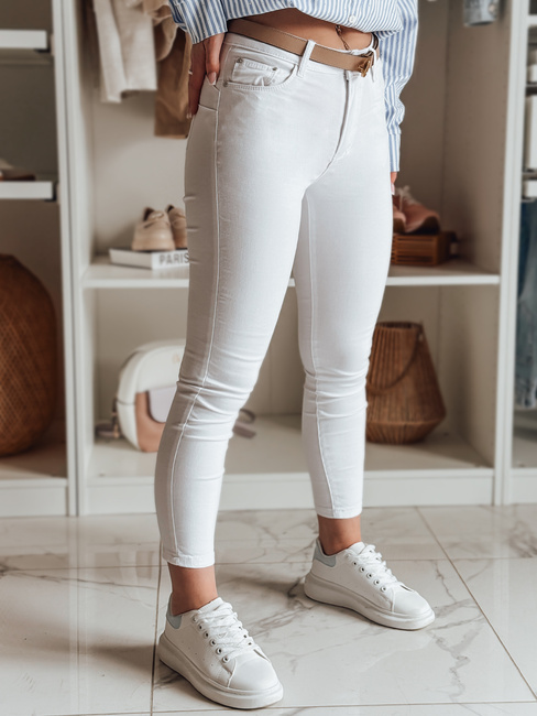 Női farmer skinny nadrág TRENZI fehér Dstreet UY2443
