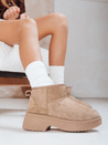 Női hó csizma vastag talpú bézs Dstreet ZY1289 ZY1289