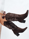 Női szarvasbőr cowboy csizma barna Dstreet ZY1161 ZY1161