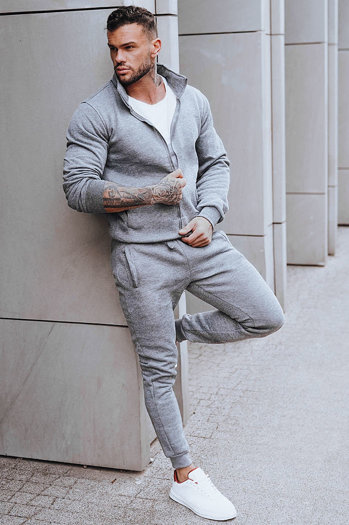 Férfi melegítő együttes sötétszürke színben Dstreet AX0734