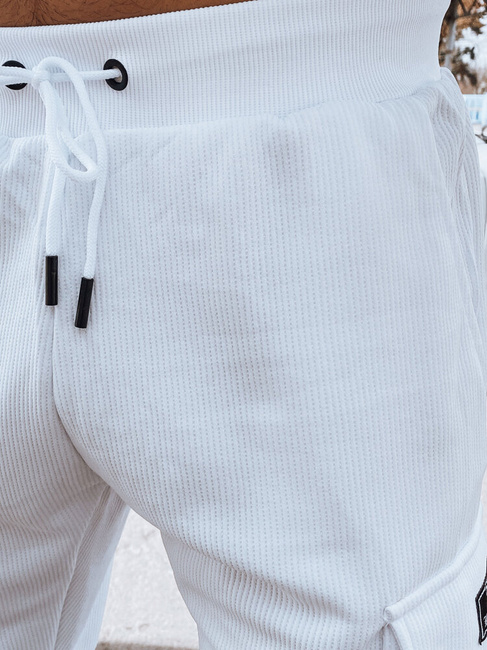 Spodnie męskie bojówki białe Dstreet UX4368