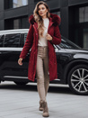 Női téli parka kabát szőrmével bordó Dstreet TY5114 TY5114