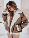Női báránybőr dzseki barna Dstreet TY5124