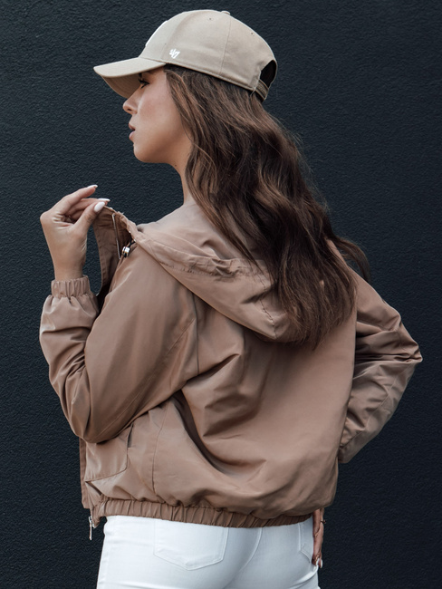 Kurtka damska przejściowa z kapturem BELIJ kamelowa Dstreet TY4472