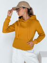 Bluza damska BASIC z kapturem kamelowa BY0560
