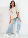 Női oversize blúz BULS bézs Dstreet RY2505 Dstreet RY2505