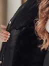 Női téli parka dzseki műszőrmével fekete Dstreet TY5111