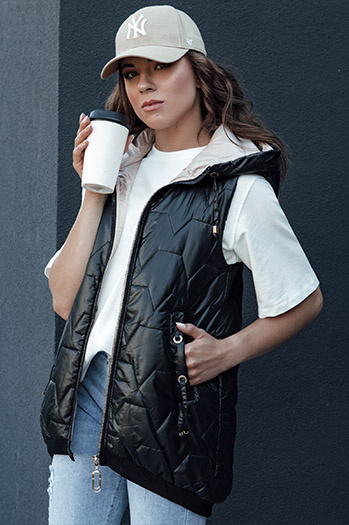 Kamizelka damska pikowana COLINE czarna Dstreet TY4462