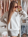 Női oversize pulóver hímzéssel CHERSOFT szürke Dstreet BY1402_1
