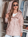 Női átmeneti steppelt oversize dzseki PUFFILOF rózsaszín Dstreet TY4854