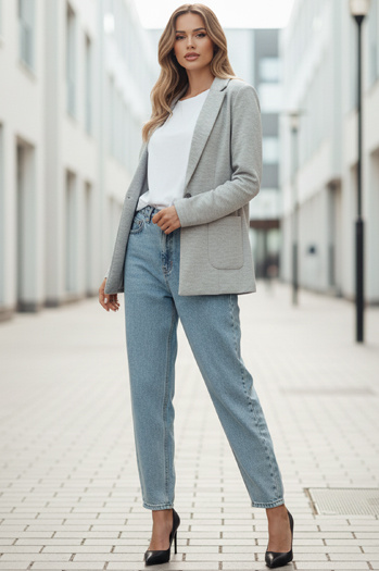 Női CLASSVENT dzseki világosszürke Dstreet PY0108