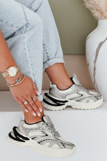 Női sportos ezüst tornacipő Dstreet ZY1007 ZY1007