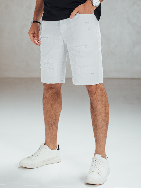 Férfi fehér farmer rövidnadrág Dstreet SX2569