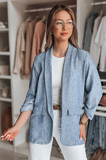 Női oversize dzseki SOFT LOVE tengerészkék Dstreet PY0131