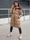 Női steppelt téli kabát szőrmével STYLEBELLA bézs Dstreet TY4609