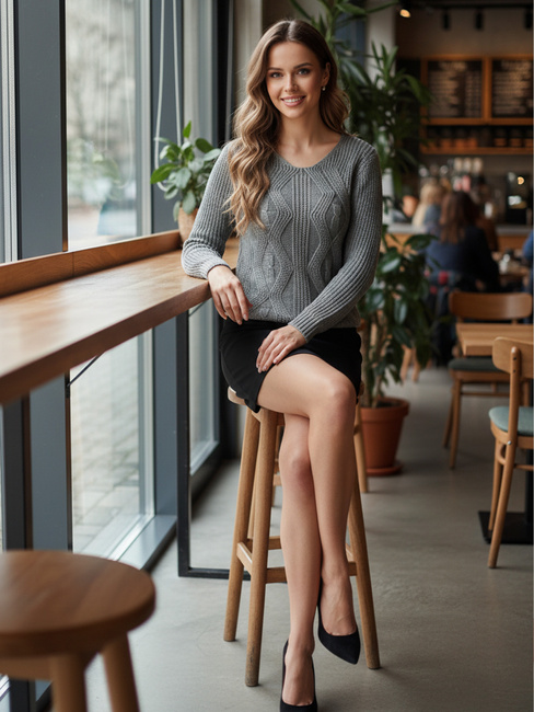 CHICRAY női pulóver világosszürke Dstreet MY2395