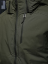 Férfi télikabát kapucnival zöld Dstreet TX5118