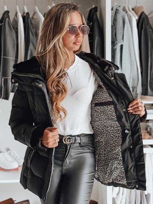 WINTERGIRL női steppelt dzseki fekete Dstreet TY4933