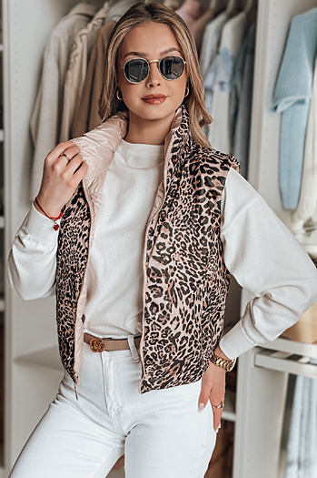 Női rövid, fordítható mellény CHIPUFF rózsaszín Dstreet TY4823