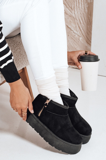 Női platform hó csizma fekete Dstreet ZY1052 ZY1052