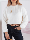 Női oversize pulóver BILLIS ecru Dstreet MY2284