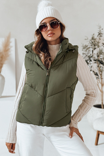 Női steppelt mellény LIKEHUGS zöld Dstreet TY4977