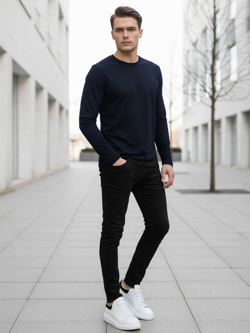 Férfi sötétkék Dstreet hosszú ujjú LX0580