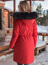 Női téli parka TRENDNEL megfordítható kapucnis piros Dstreet TY4588 TY4588